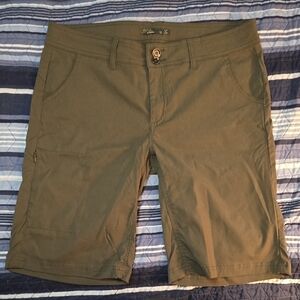 Prana Olive Green Women’s Bermuda Shorts